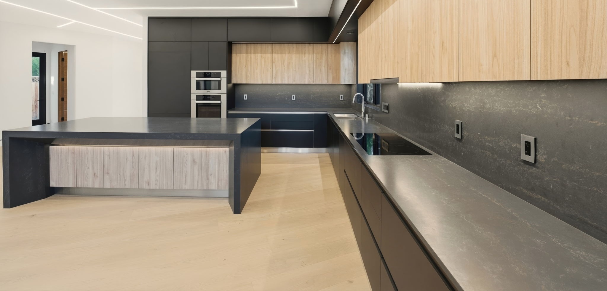 Miele panelized kitchen with custom island